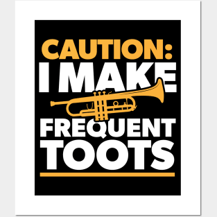 Caution: I Make Frequent Toots // Funny Trumpet Player // Funny Marching Band Posters and Art